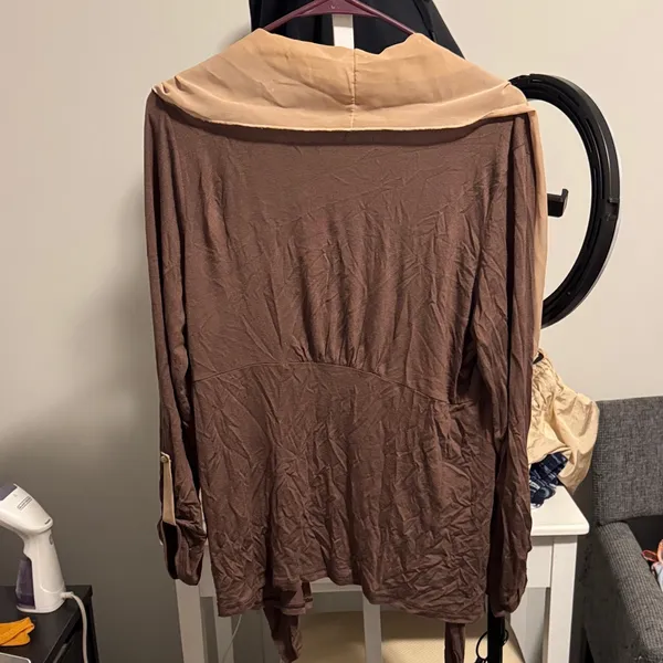 Luxe Brown and Cream Women's kimono - Image 4