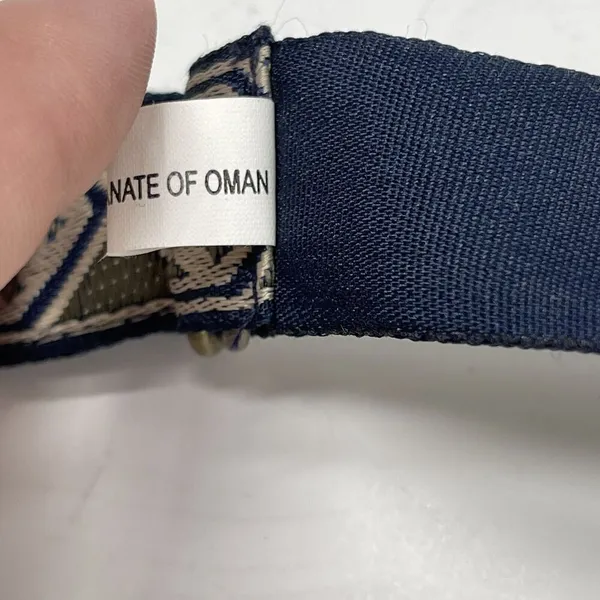 Vintage Cloth Belt Women's Size 14 Navy Blue Aztec‎ - Image 5