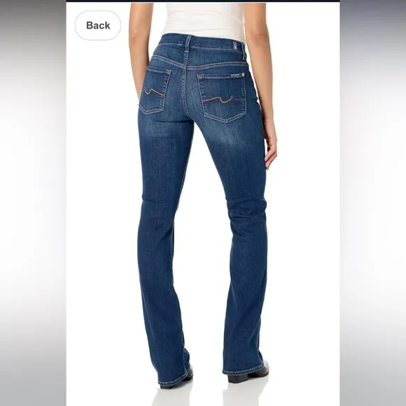 7 For All ManKind womens bootcut size 24 midnight rain - Image 2