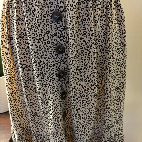 Japna Black and Cream Spaghetti Strap Mini Dress Size M - Image 3