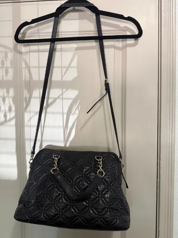 Kate Spade Small Rachelle Astor Court Quilted Satchel Black 100% Leather Purse - Image 11