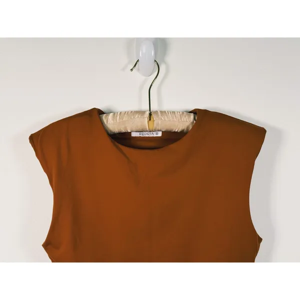 REORIA High Neck Sleeveless Bodysuit Womens M Fall Stretch Layering Minimalist - Image 5