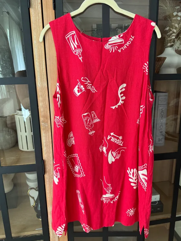 Paper heart tequila shift dress linen roundneck pockets doodles anthropologie - Image 7