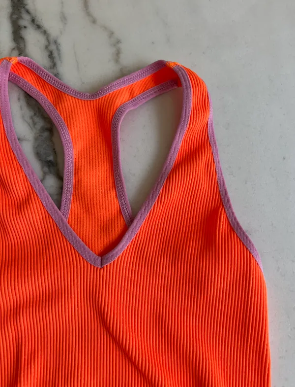 Free People Movement Orange Purple Sports Bra - Image 3