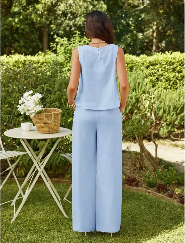 SHEIN Tank and Wide Leg Pant Set - Image 2