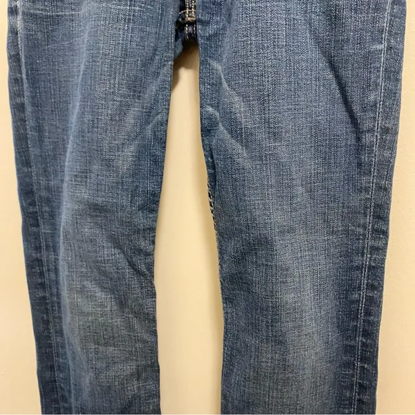 BKE Womens Jeans 28x29 Waist 28” Sabrina Mid Rise Boot Cut Dark Blue Wash Denim - Image 6