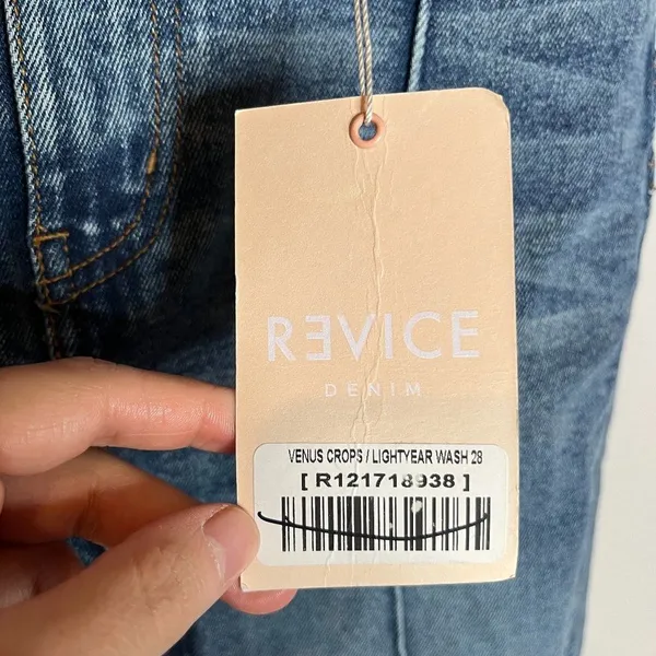 Revice Denim NWT Venus Crop in LightYear wash Star jeans - Image 5
