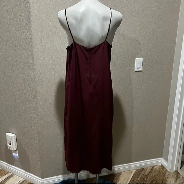 Madewell burgundy spaghetti strap dress - Image 6