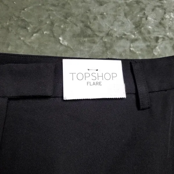 Topshop Black‎ Flare Slacks - Image 4