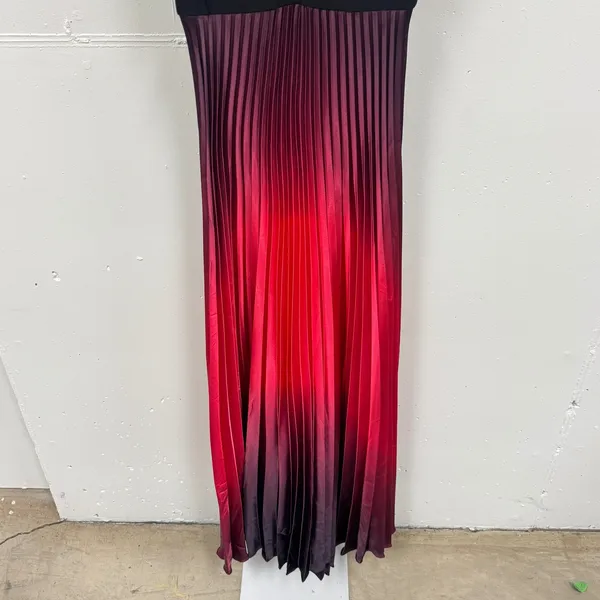 Betsy & Adam Ombre Pleated Maxi Gown Dress with Mesh Inset Waist Sz 6 Sleeveless - Image 8