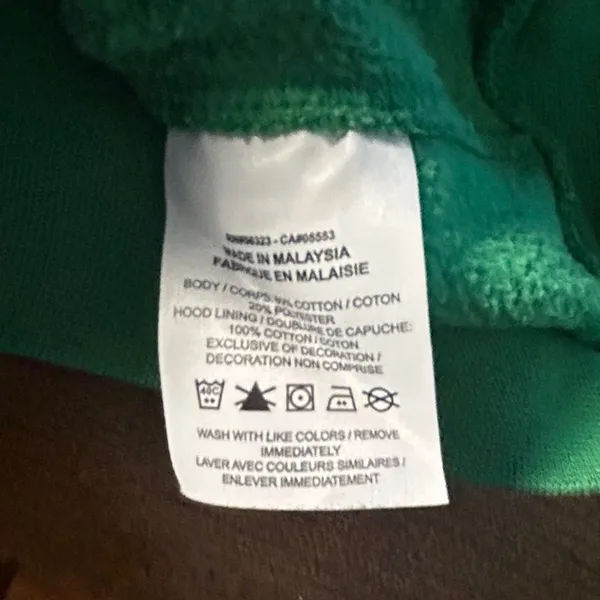 Nike Hoodie Medium Green Live Love Lax Graphic Casual Baggy Streetwear Preppy - Image 6