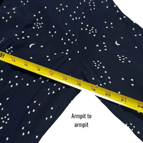 Rails Juliette‎ Navy Galaxy Long Sleeve Drop Waist Mini Dress Celestial Chic L - Image 11