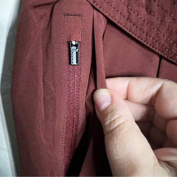 Athleta Skyline II Terracotta‎ High Rise Belted Pleated Ankle Performance Pants - Image 6