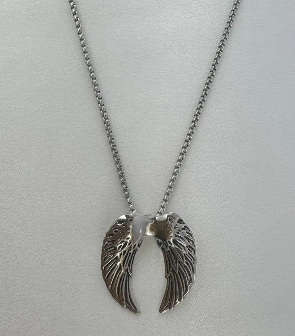 Angel Wings Pendant Necklace for Men Women Streetwear Punk Hip Hop Unisex Style - Image 2