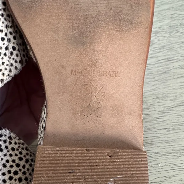 Madewell Spotted Cream and Brown Shoes Size 9.5 - Image 6