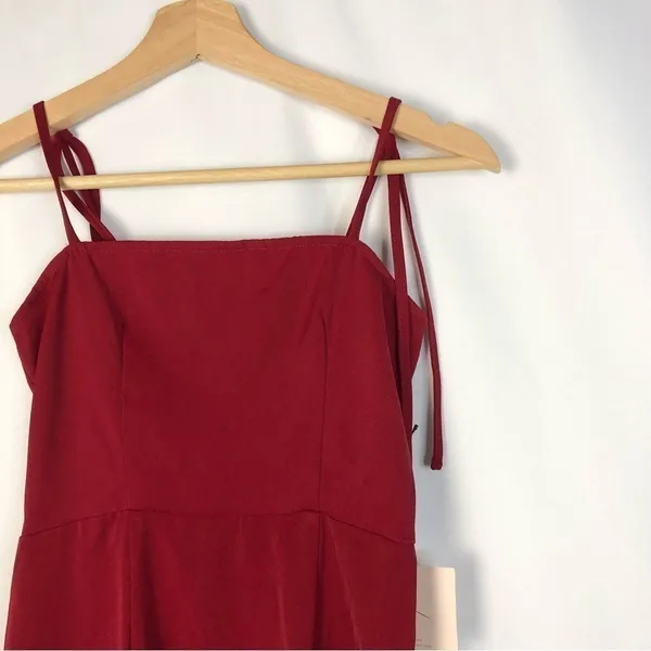 Superdown Red Square‎ Neck Strappy Bodycon Midi Dress XXS - Image 3
