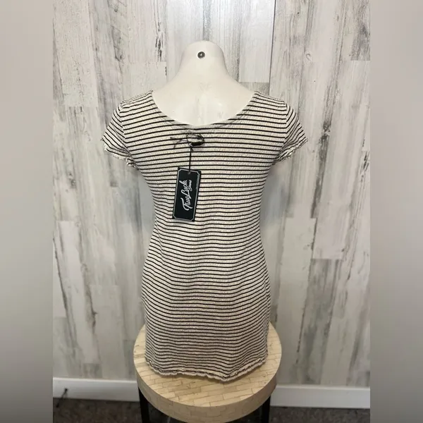 Stripped dress Gray Size L - Image 7
