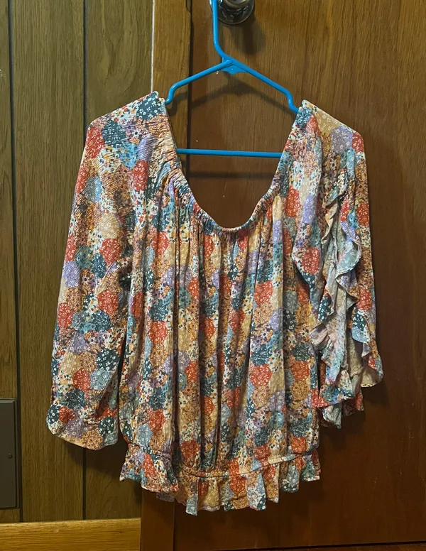 Patchwork Ruffle Top - Image 2