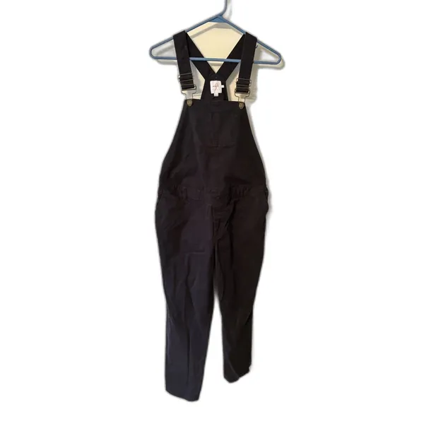 The Nines by Hatch Black Maternity Overalls Size 6 Adjustable Strap Straight Leg - Image 7