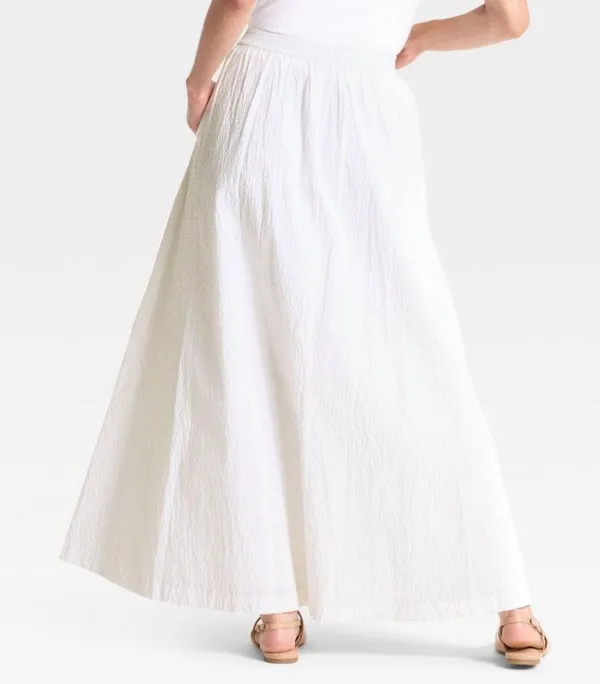 A New Day Women’s Maxi A Line Skirt - White - Image 2