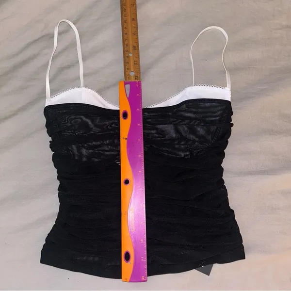 White Fox Boutique Remind Me Again Bustier Black, Small Mesh Crop Tank - Image 8