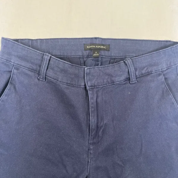 Banana Republic Flat Front Straight Legs Pants Womens Blue Size 8 - Image 3