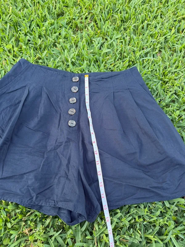 Gianni Bini Navy Blue High Rise Pleated Flowy Shorts Size 8 - Image 2