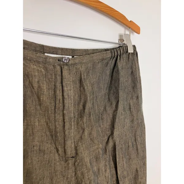 Pursuits Ltd Linen Pant Set Women 12/8 Brown Excellent Vintage Tunic Trousers - Image 5