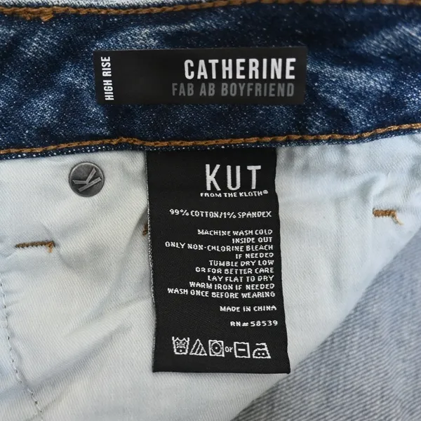 Kut from the Kloth Womens 0 High Rise Catherine Fab Ab Boyfriend Jeans NEW - Image 12