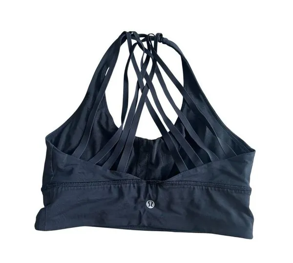 LULULEMON Black Criss Cross Back Workout Bra Size 8 - Image 2