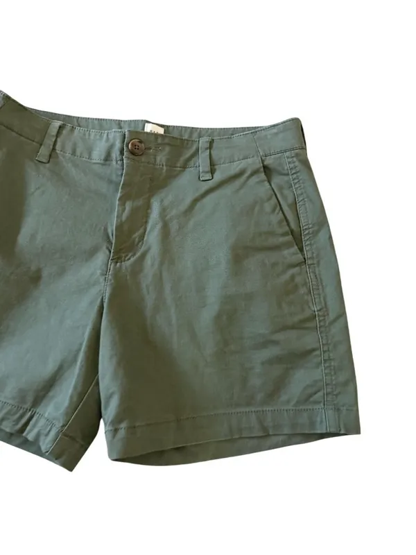 GAP Women's Olive Green Cotton Blend Shorts Size US 4 - Image 4