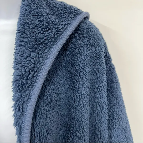 Koolaburra by Ugg Plush hooded Cardigan Size S Blue Oversized Open Front Pockets - Image 6