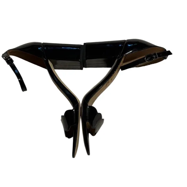 Sam Edelman Odila Black Patent Scalloped Ankle‎ Strap Block Heel Sandals Size 10 - Image 11