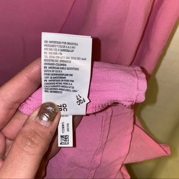 American Eagle Outfitters Midi Tie-Up Pink Wrap Skirt 🆕 XL - Image 7
