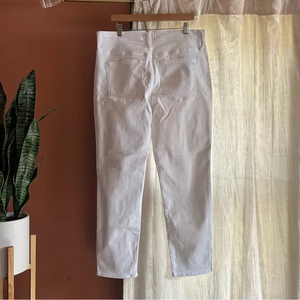 Madewell Stovepipe Jeans Slim Straight Coastal White High‎ Rise NWT Size 33 (16) - Image 7
