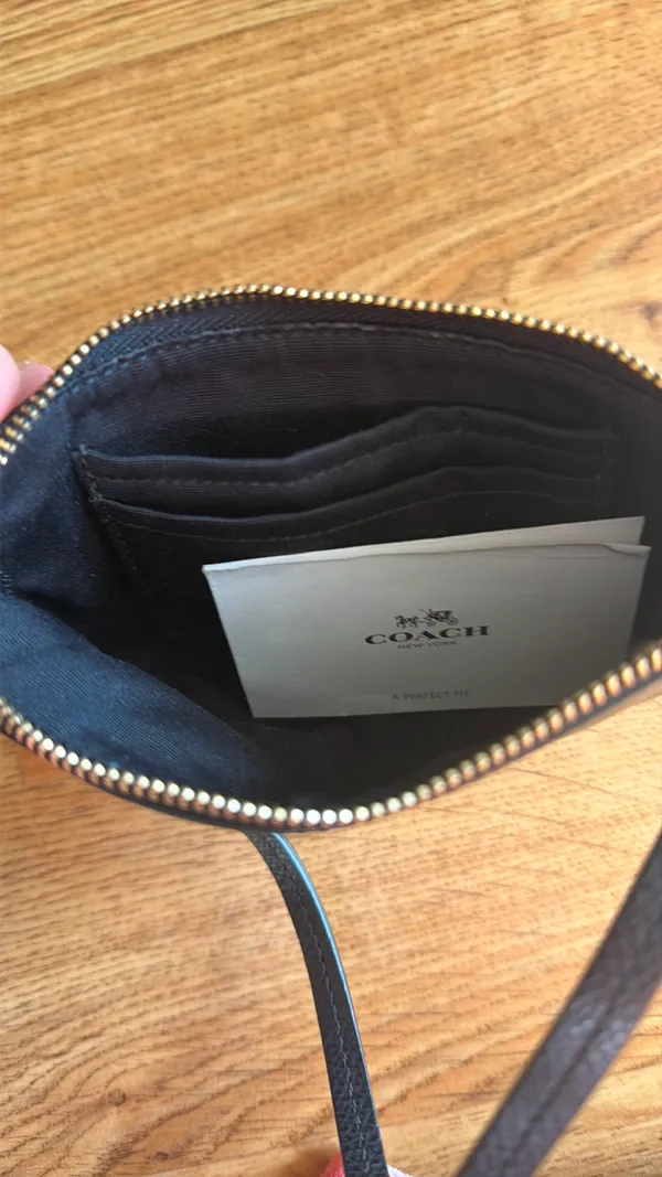 Coach Black Leather Wristlet - Image 10