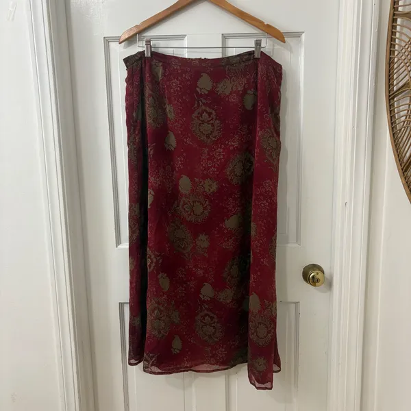 Versailles Dark Romantic Maxi Skirt XL Chiffon Y2K Ethereal Whimsigoth Fall - Image 6