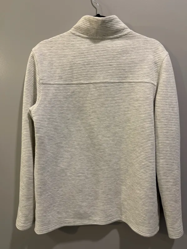Buckle Pau Quarter Zip Mock Neck Textured Pullover Men’s Oatmeal / Beige - Image 2