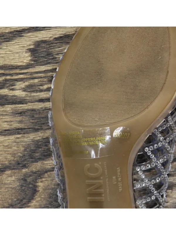Inc International Concepts Slip-On Lattice Heels Clear Brown Multi 6.5M - Image 8