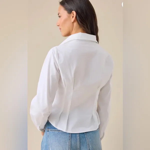 NWOT Altard state Pleated Button Up Top - Image 6