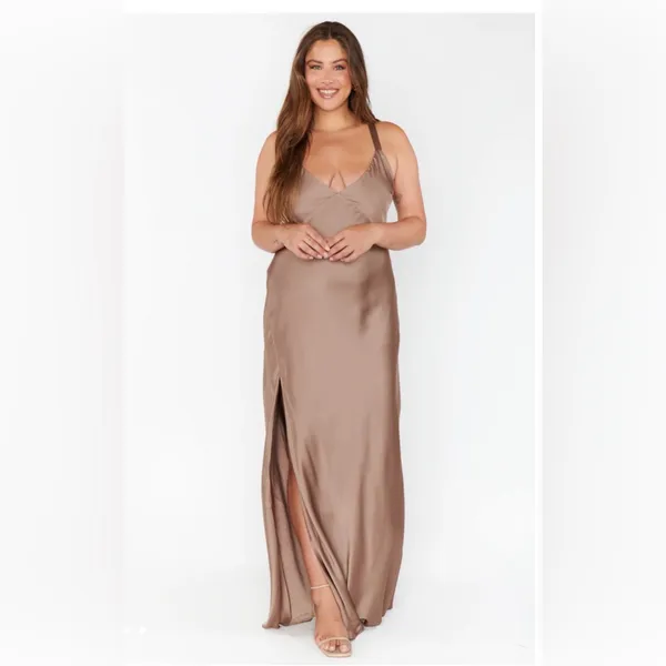 ShowMeYourMumu Anderson Maxi Dress- Dune Luxe Satin - Image 11