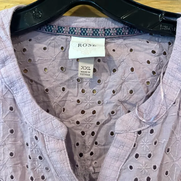 Knox Rose Women’s Purple Button Down Blouse - Image 4