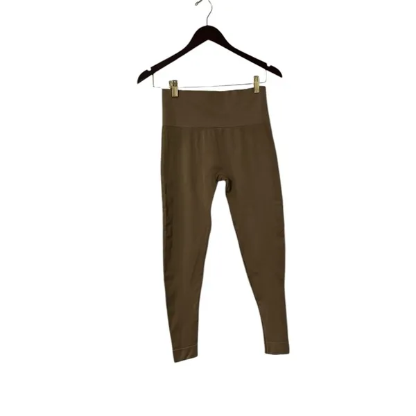 SET ACTIVE SculptFlex Seamless Yoga Tan Leggings - Image 5