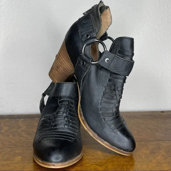 Leather Booties‎ Black Size 6.5 - Image 7