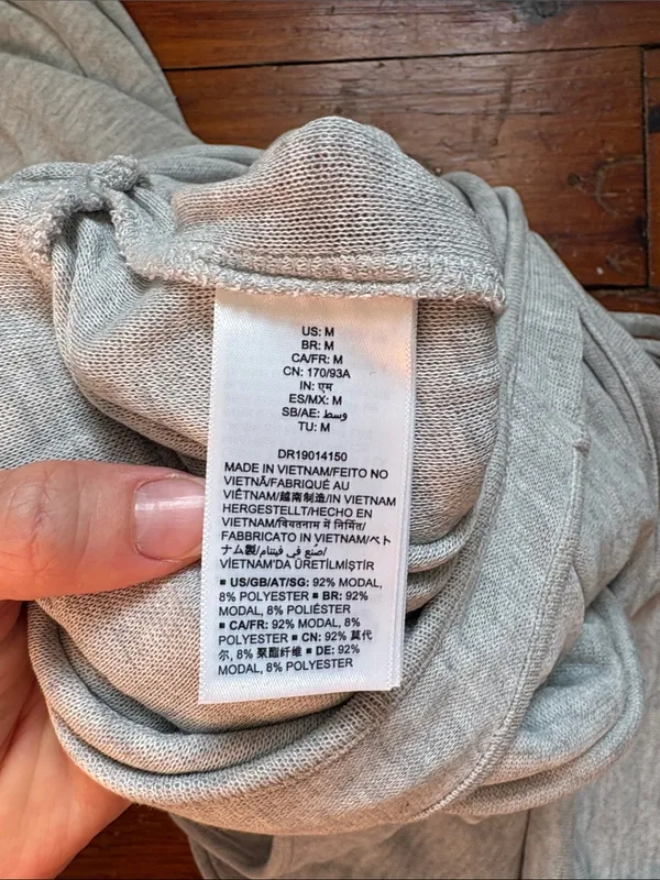 Daily Ritual Heather Gray Sleeveless Drawstring Jumpsuit Size Medium - Image 6
