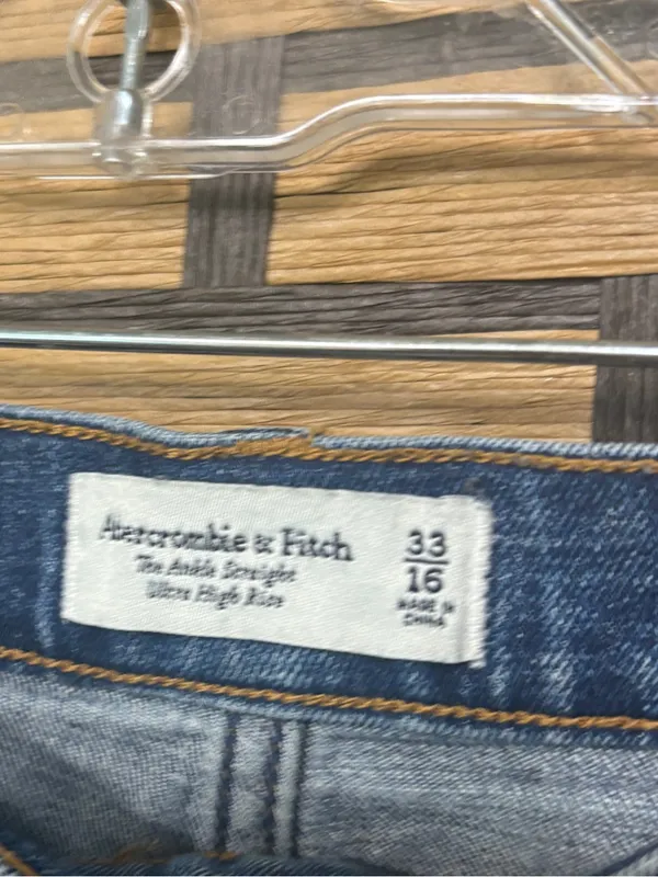 Abercrombie & fitch the ankle straight high rise jeans size 33/16 - Image 5