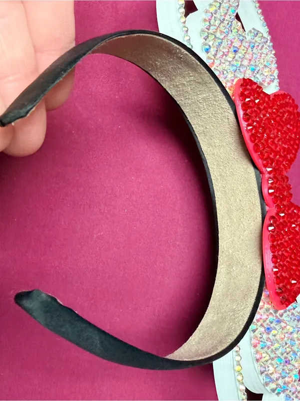 Disney's Crystal Red Bow with Iridescent Minnie Mouse Ears Headband - Image 5