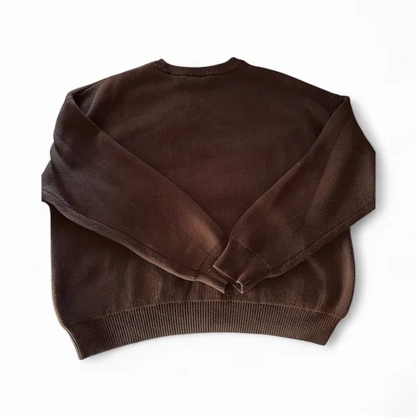 Essentials Brown Knitted Crewneck - Image 2