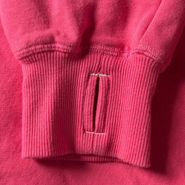 THUMB UNITED 4X Pink Full Zip Heavy Hoodie Oversized Cowl Neck Sweatshirt Jacket - Image 6