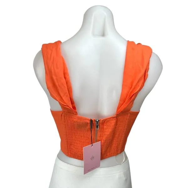 NEW Hello Molly Orange Sleeveless Cami Camisole Corset Bustier Crop Tank Top 6 - Image 2